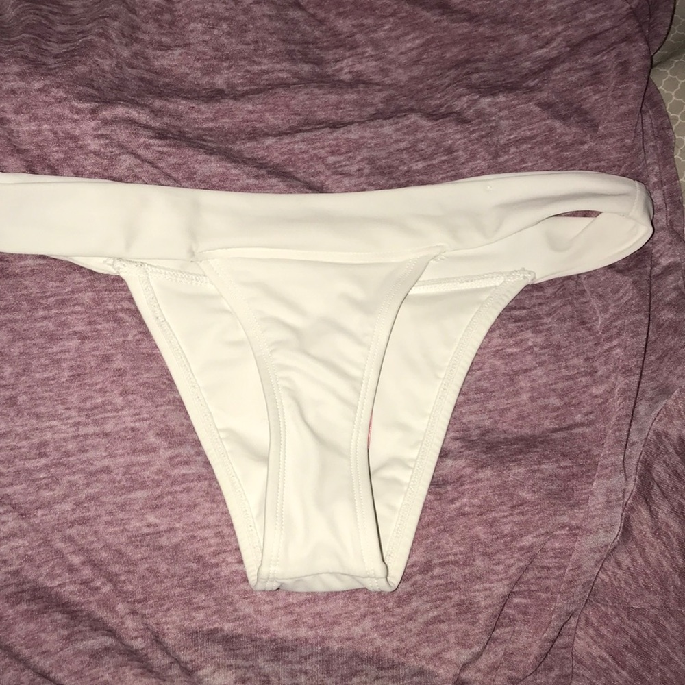 White bikini bottoms (very cheeky)